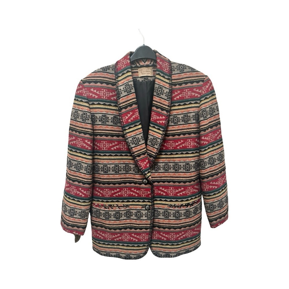 Knockabouts by Pendleton Vintage Woman Southwestern Aztec Blazer Sz 10 - Picture 11 of 17